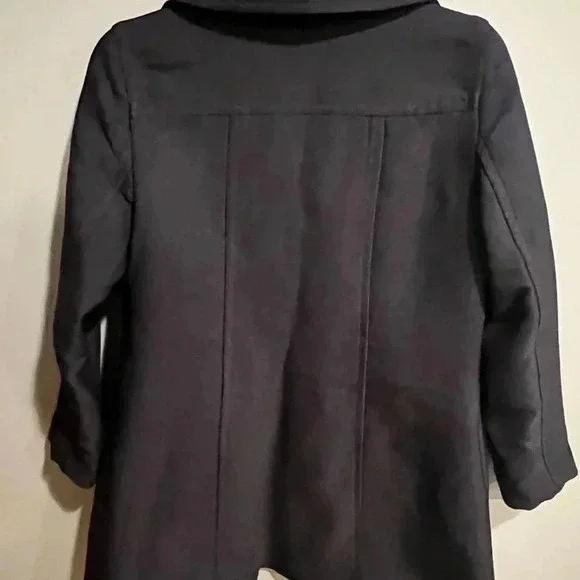Anthropologie Wellesley Pleated Peacoat in Navy Blue - Women's Size Extra Small - Picture 4 of 10